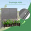 Lit de jardin en métal avec treillis et roues-612966973-612966975