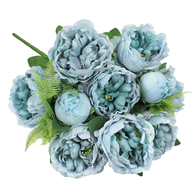 Tiges de pivoines, Bleu