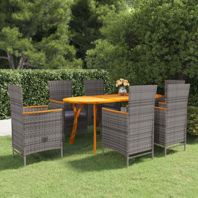 Canapé modulaire avec coussins 7 pièces Patio, Blanc