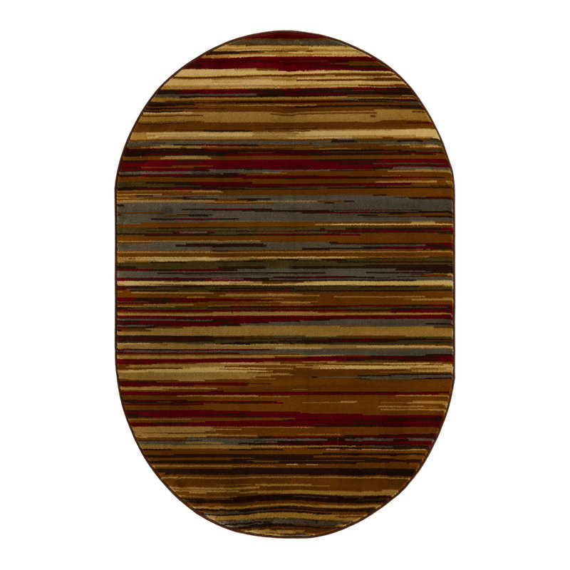 Ivetta Performance Abstract Indoor Rug, Oval 4' x 6'