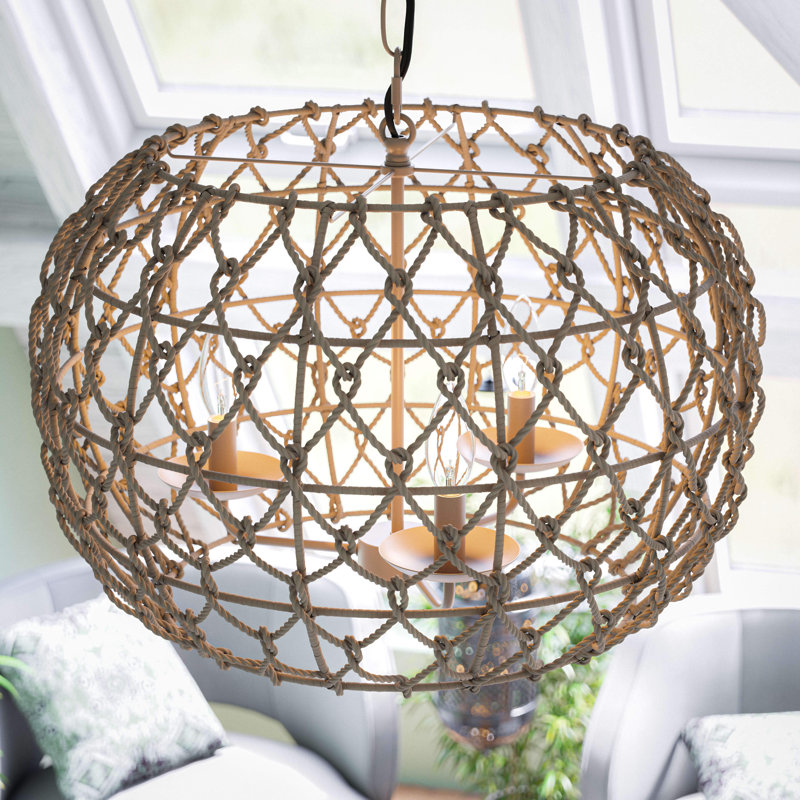 Torus 3-Light Pendant - Tan