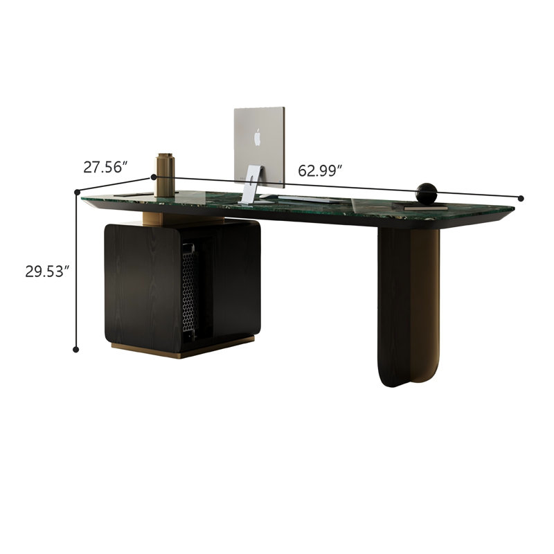 Bureau vert 62,2 po, H 29,53 po x l 62,99 po x P 27,56 po