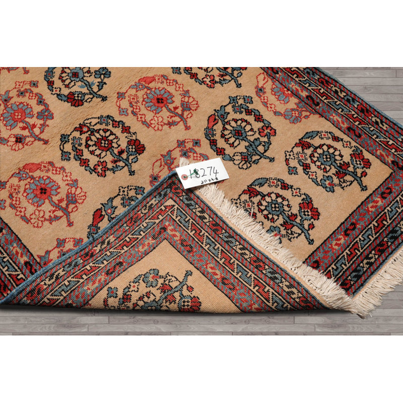 Lynnville One-of-a-Kind Rectangle 2'11" X 4'8" 1970s Wool Area Rug in Beige