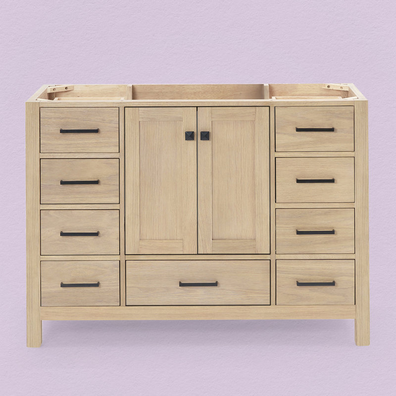 Panchuri 48'' Single Bathroom Vanity Base Only, Oak