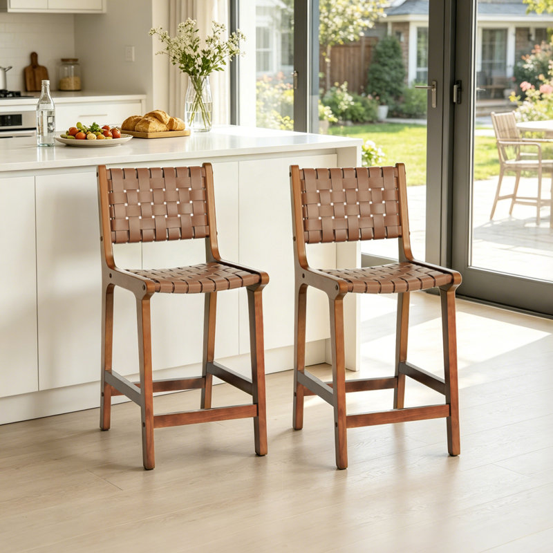 Tabouret de comptoir 24 po Dolora, 2, Noyer/brun