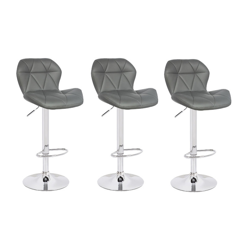Tabouret de bar pivotant à hauteur réglable Blake, Gris foncé