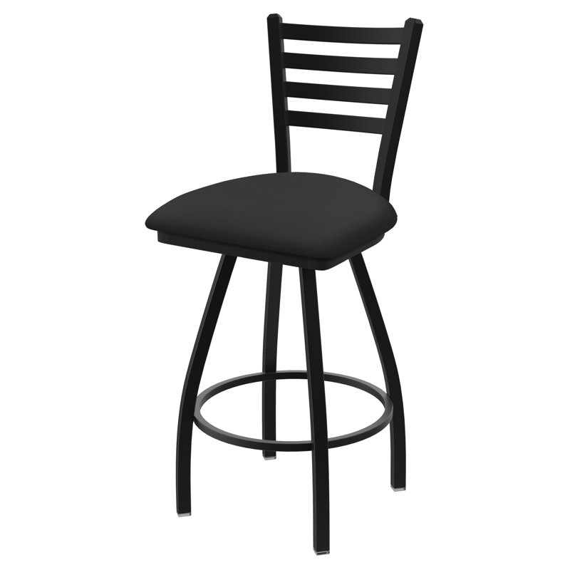 Tabouret de bar pivotant de 36" Evers, Noir froissé, Vinyle - fer Canter, Tabouret de bar (siège d’une hauteur de 30 po)