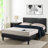 Alexanra Vegan Leather Platform Bed-383572094