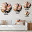 Horloge murale rose-93382183