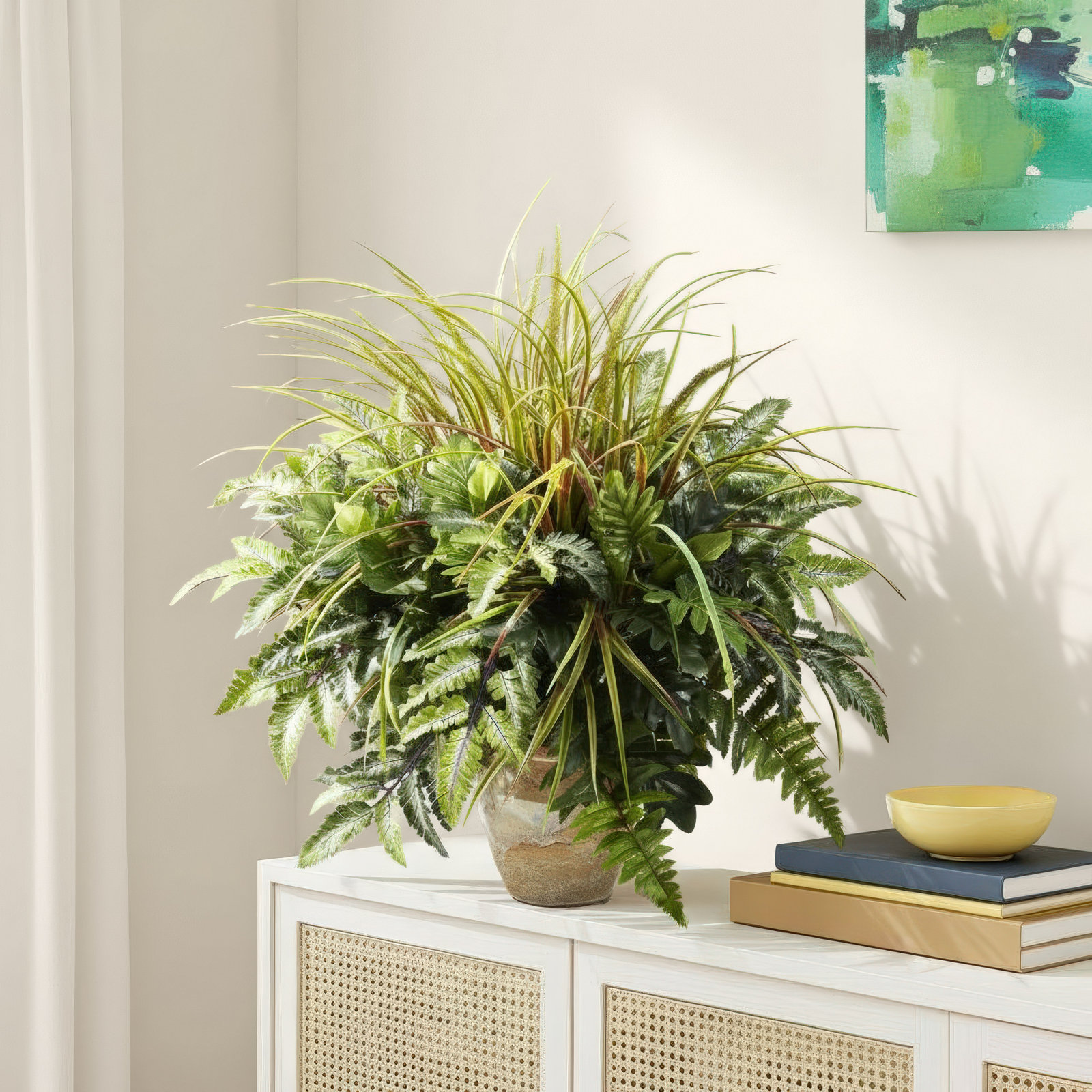 Thisbe 28'' Faux Foliage Plant in Ceramic Pot