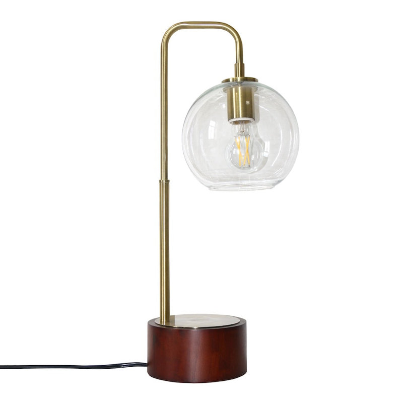 Lampe de table arquée en verre LuxeRay Simple