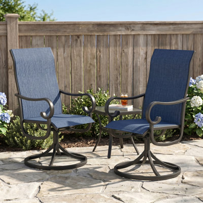 360° Swivel Textilene Outdoor Dining Chair