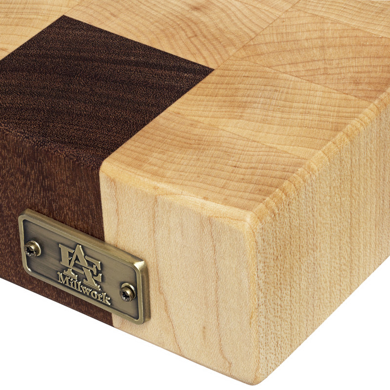 Walnut/Maple Wood Cutting Board, 10" W x 15" L