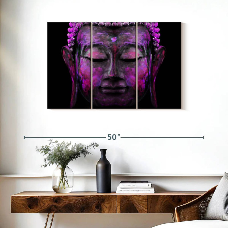 Adella Purple Buddha, 24" H x 38" W
