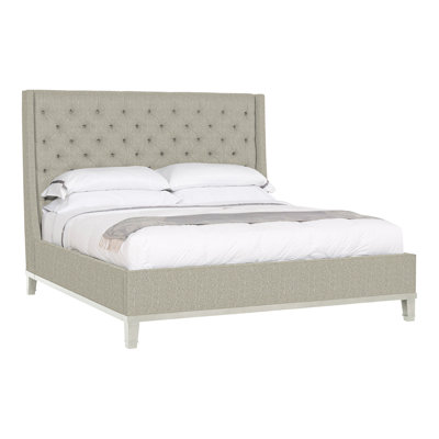 Michael Weiss Upholstered Maple Wingback Bed