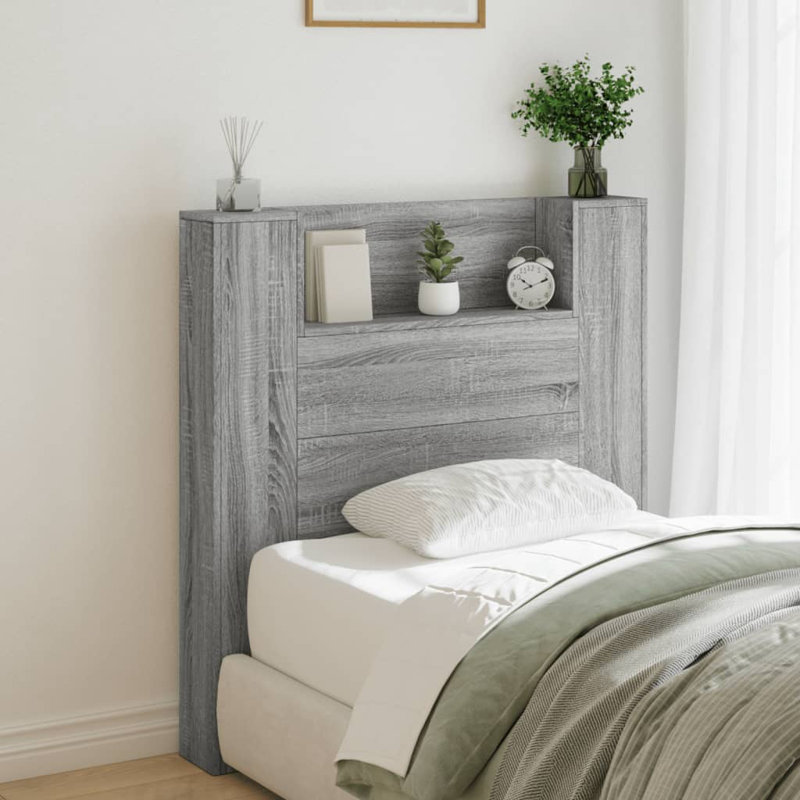 Headboard, Grey Sonoma, 102cm H x 100cm W x 17cm D