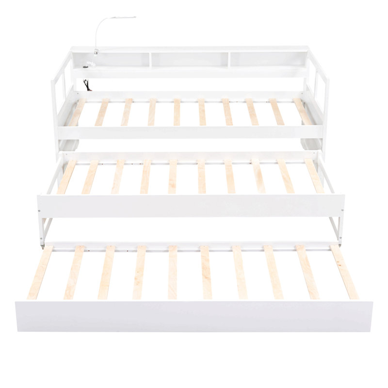 Lit de jour simple en bois TG, Blanc