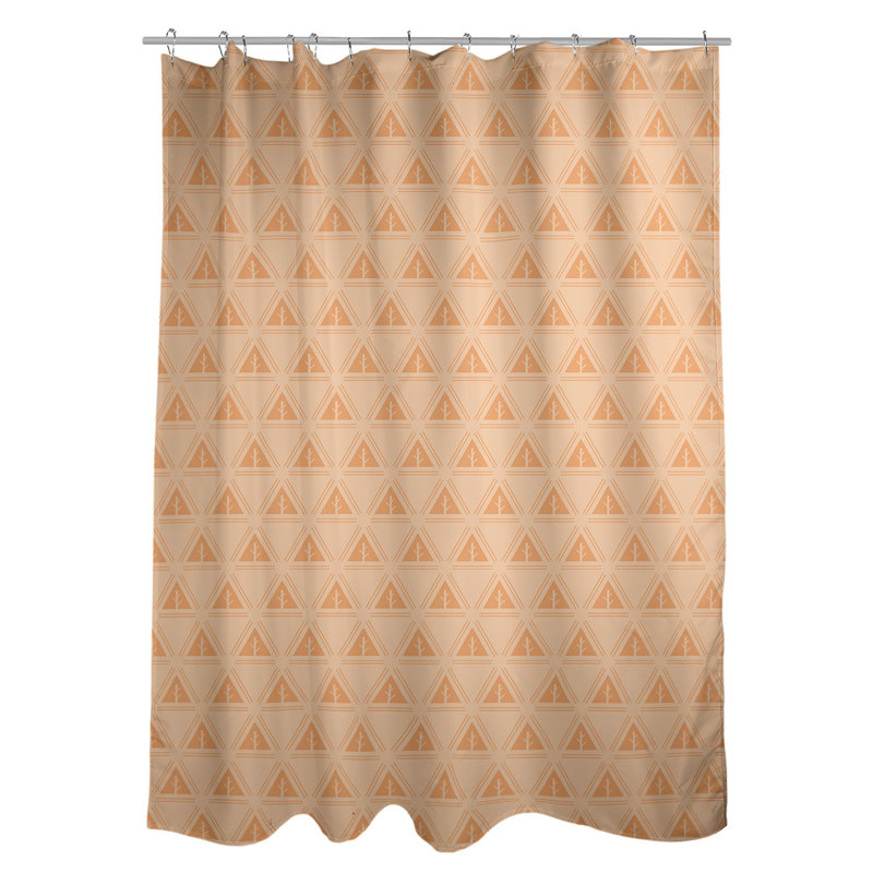 Rideau de douche à arbre simple minimaliste classic, Orange clair