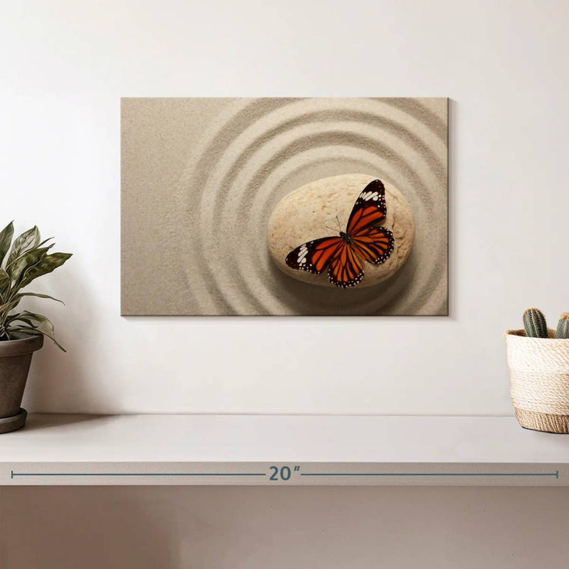 Papillon orange Brampt, H 8 po x l 12 po