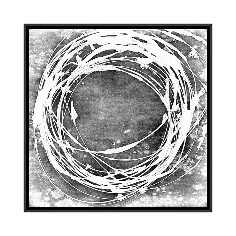 « 3 60 ii », reproduction sur toile, H 26 po x l 26 po x P 1,5 po, Toile avec cadre noir, Pas de tapis