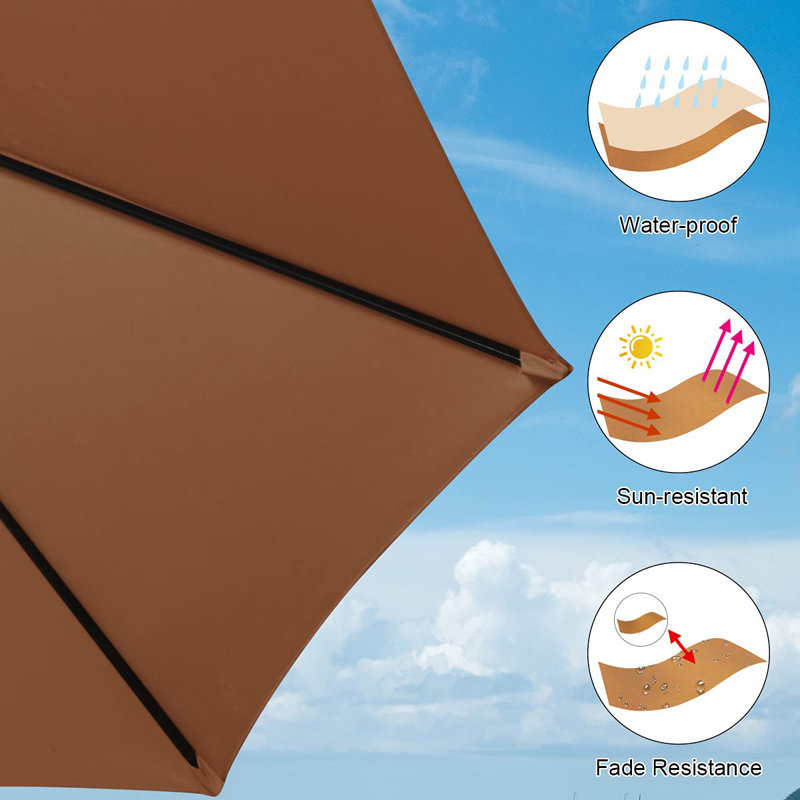 Ariyah 460cm X 270cm Rectangular Beach Parasol