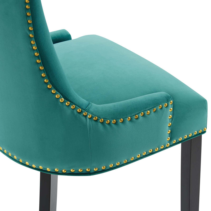 Modway Marquis Performance Velvet Dining Chairs, Teal