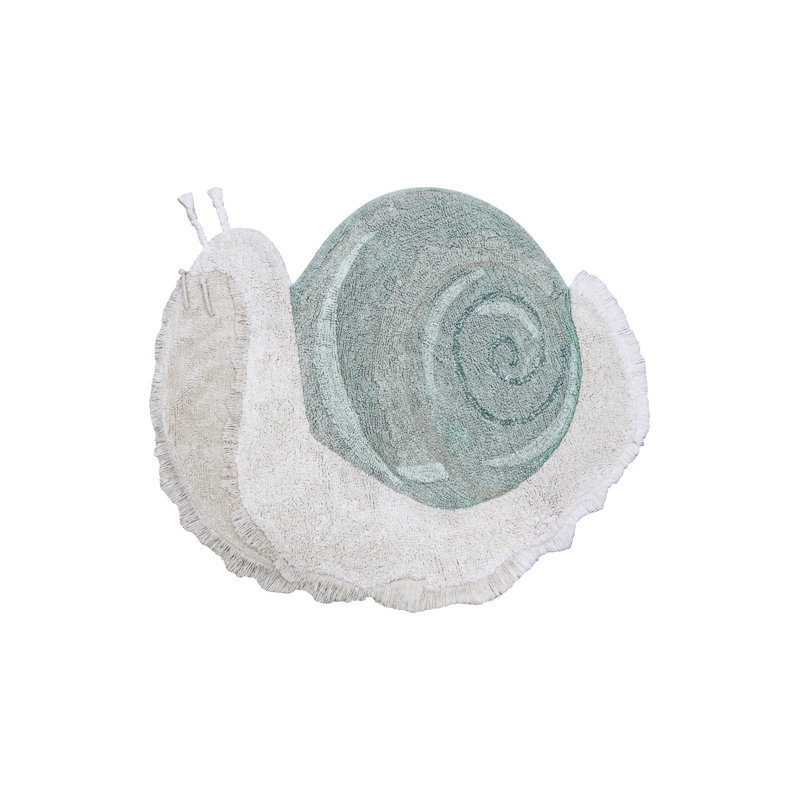Washable Animal Cotton Rug Snail