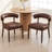 Modern Upholstered Side Dining Chairs With Curved Backrest, With Solid Wood Frame, For Dining Room/Living Room-963464383-963464376