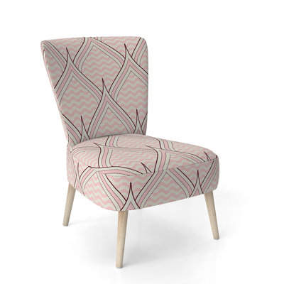 Chaise d'appoint rembourrée à motif floral - Chaise d'appoint moderne à motif floral