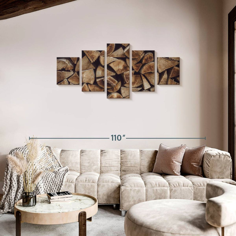 Woodpile For Winter, 34" H x 74" W