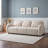 Three Seat Boucle Sofa with Pillows
