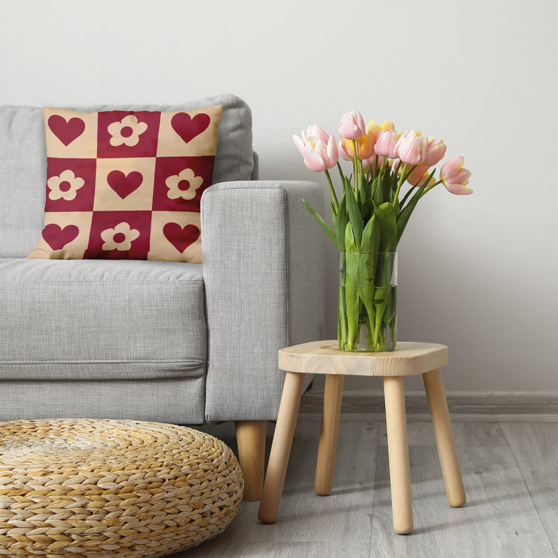 Coussin décoratif en polyester, H 26 po x l 26 po, Carré
