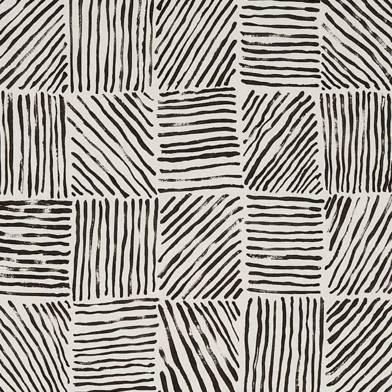 Schumacher x Caroline Z Hurley Katama Fabric, Black