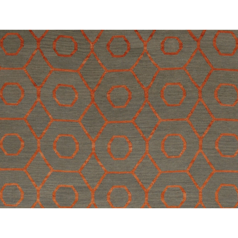 Geometric Area Rug in Brown