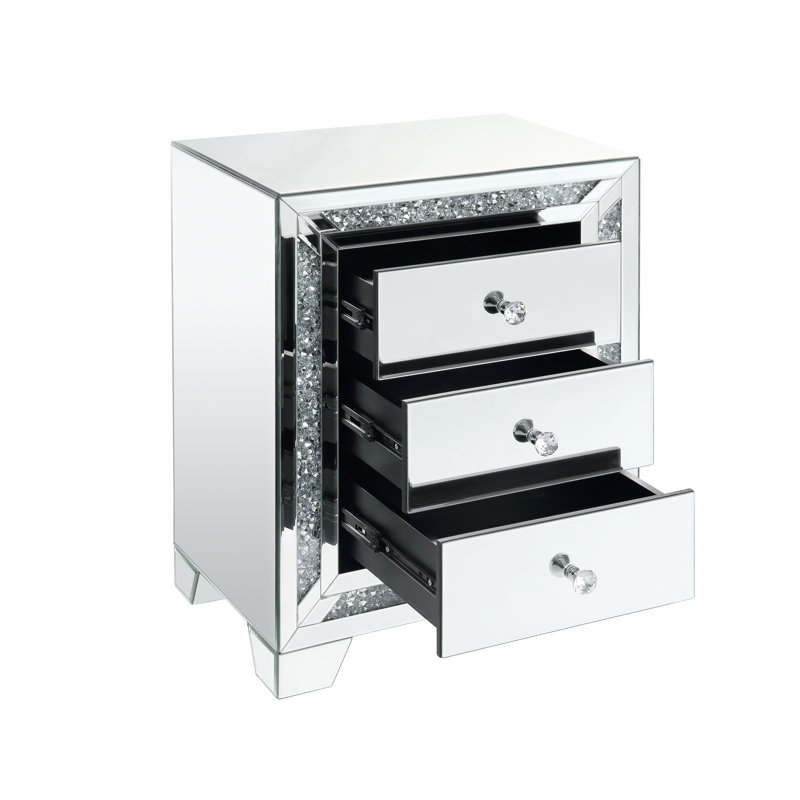 Dayne 14'' W Glass Nightstand