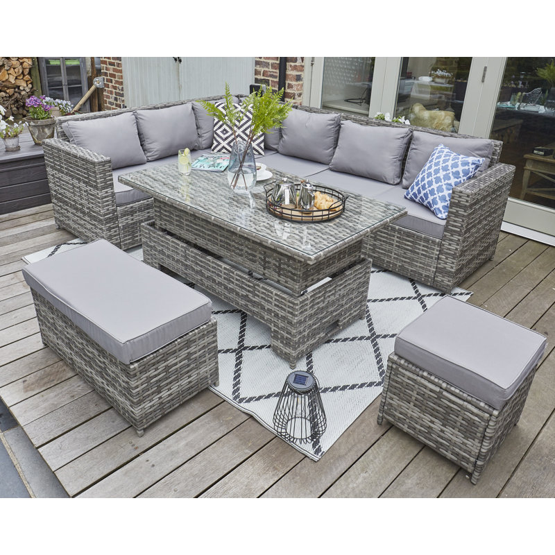 Gulafsha Rattan 5- Person Seating Group