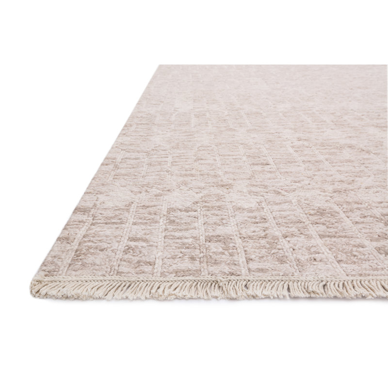 Tapis beige noué à la main Harte, Rectangle 2 pi x 3 pi