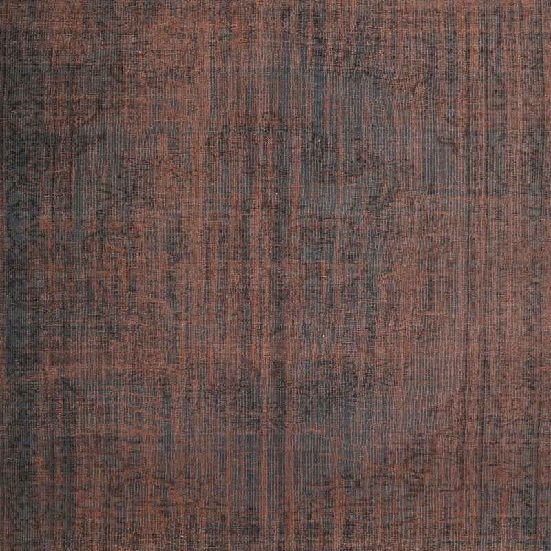 Tapis traditionnel marron / noir, Carré 5 pi