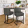 Donicia Upholstered 26'' Counter Stools with Metal Frame