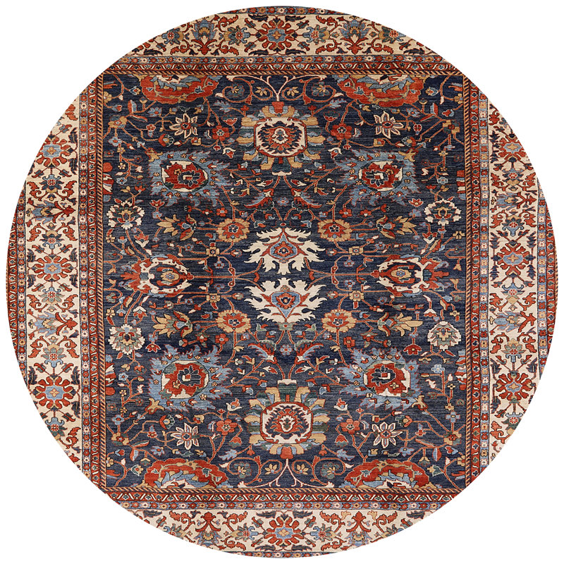 Manase Oriental Indoor Rug, Round 8'