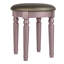 Ensemble de coiffeuse avec miroir pliable, tabouret rembourré et tiroirs de rangement Contemporary