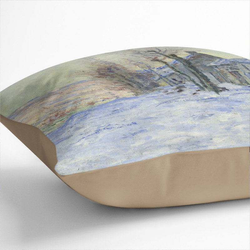 Lavacourt, Sunshine And Snow Square Throw Cushion, Stone, 55cm H x 55cm W x 20cm D