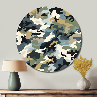 Courtnei - camouflage rond, art en métal