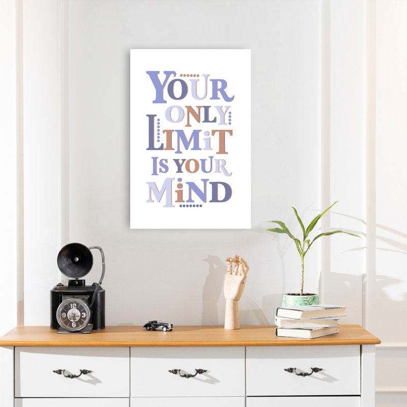 Inspirational Mind Typography Modern Playful Abstract Wall Art Print, 60.96cm H x 40.64cm W