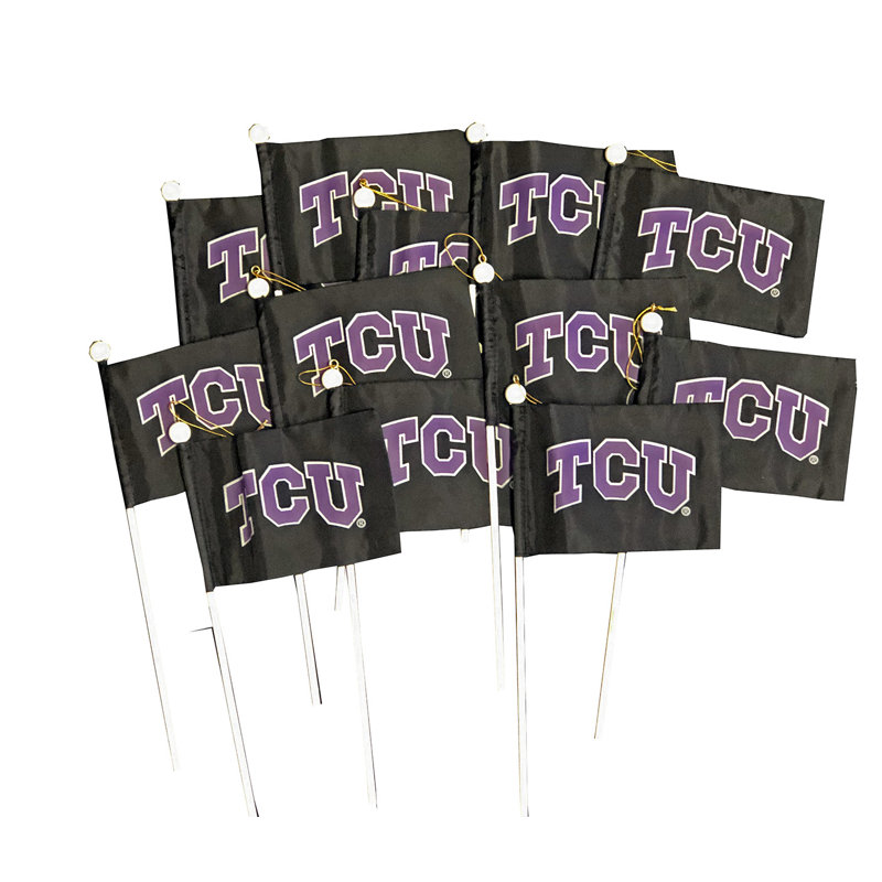 College Flag Ornaments, Texas Christian University
