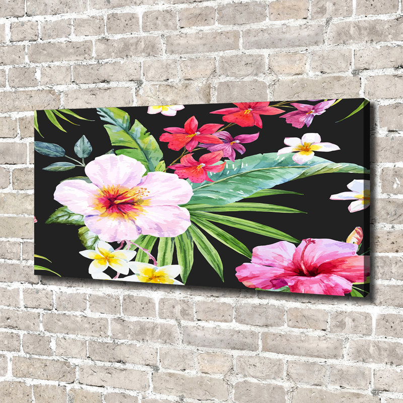 Hawaiian Flowers - No Frame Print, Canvas, 70cm H x 140cm W