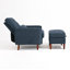 Upholstered Armchair with Footstool-709766314