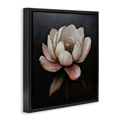 Cadre flottant rétro avec fleur de lotus, design par LSR Creative Studio