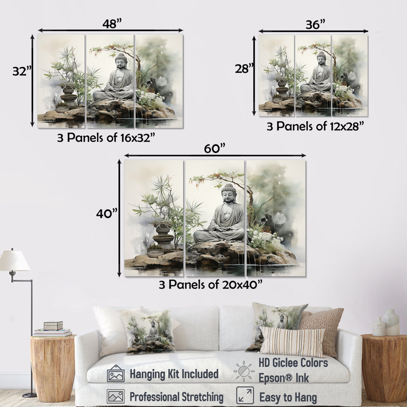 Ensemble de salon Zen Garden I - Bouddhisme, H 40 po x l 60 po