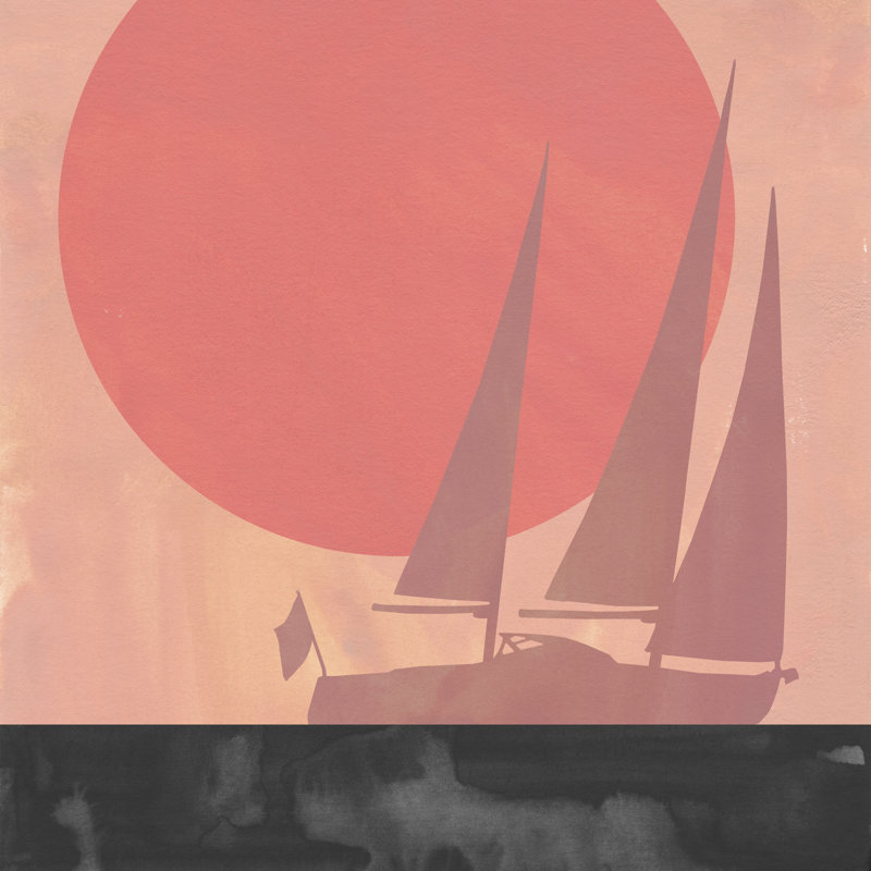 Deep Sea Sunset I by Jacob Green - Wrapped Canvas Painting, 76cm H x 76cm W x 3.8cm D